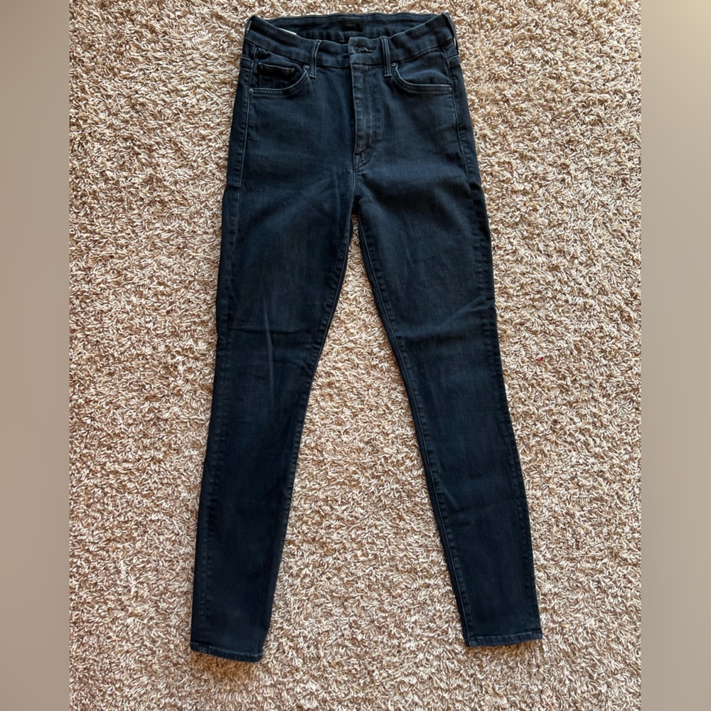The High Waisted Looker Black Skinny Jeans Mother Jeans